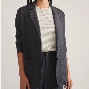 Marine Layer Flora Hemp Navy Blazer NWT Size S